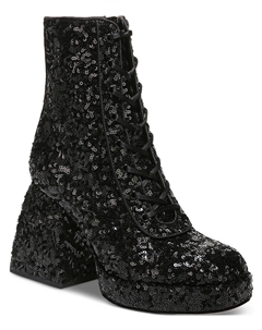 Женские сапоги Kia на платформе и блочном каблуке до середины голени, цвет sequin black Circus by sam edelman