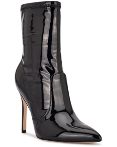 Женские лакированные ботильоны с острым носком Jody 3, черный Nine west