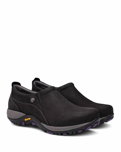 Женские сандалии Patti Slip On Clog из черного нубука Dansko