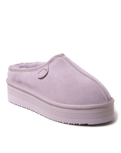 Сабо женские из натуральной овчины на платформе от Fireside by Queenstown, цвет lilac Dearfoams