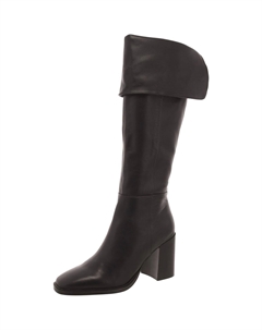 Женские кожаные сапоги Sierra на блочном каблуке до колена, черный Steve madden