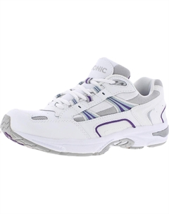 Женские кожаные кроссовки Walker для ходьбы и тренировок, белый/фиолетовый Vionic