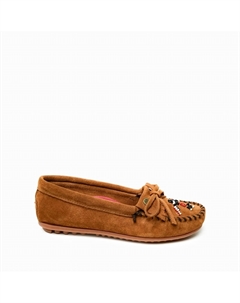 Женские мокасины Thunderbird из пыльно-коричневой замши Minnetonka