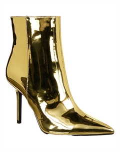 Женские лакированные ботильоны с острым носком Holand, цвет gold tpu Inc