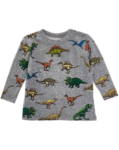Футболка с изображением динозавров-преследователей, серый Chaser