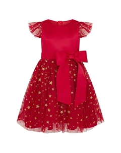 Stella Атласное Золотая Звезда Девочки Вечернее Платье Holly hastie