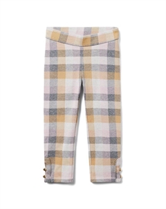 Брюки из жаккарда с манжетами на пуговицах от Tartan, цвет multi Janie and jack