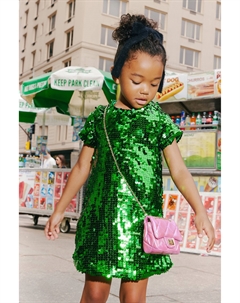 Платье с изумрудными блестками, зеленый Lola + the boys