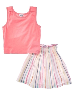 Великолепный комплект из 2 предметов: топ Venice Beach и юбка из льняной смеси, розовый Splendid