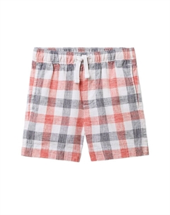 Короткие шорты из льна и хлопка в клетку от, красный Janie and jack
