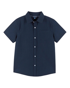 Рубашка с коротким рукавом и застежкой на пуговицы от, синий Andy & evan