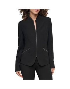 Женский пиджак без воротника из полиэстера с вставками, черный Dkny