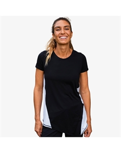 Женская футболка с завязками и разрезом по бокам, черный/белый Calypsa