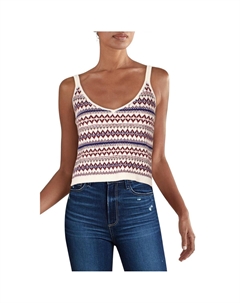 Willow Fairsle Женская шерстяная майка-свитер с узором Фэр-Айл, белый/мультиколор Rag & bone