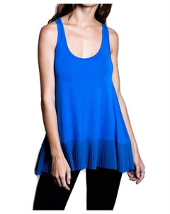 Плиссированная майка цвета кобальта, цвет cobalt Umgee