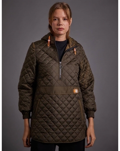 Стеганый свитшот с узором пахлава цвета хаки Kyr