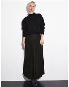 Плиссированная юбка цвета хаки Kyr