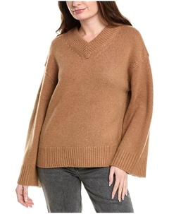 Свитер из смеси шерсти и кашемира от Danica с V-образным вырезом, коричневый Rag & bone