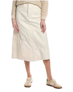 RE/DONE Юбка средней посадки со швами, белый Redone