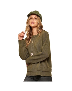 Разноцветный вязаный свитер, оливковый Fashnzfab