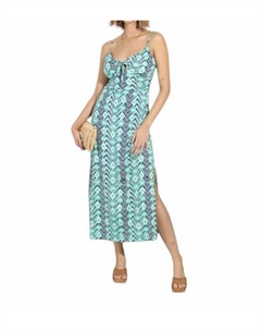 Платье макси Barbados с разрезом цвета мяты, цвет mint Veronica m