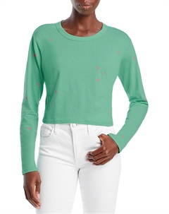 Женская трикотажная укороченная футболка, цвет nep green Chaser