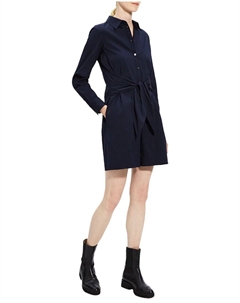 Теория комбинезон с завязкой на талии, темно-синий Theory