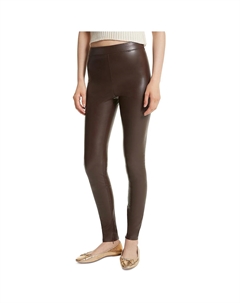 Женские однотонные брюки из искусственной кожи, цвет chocolate Michael michael kors