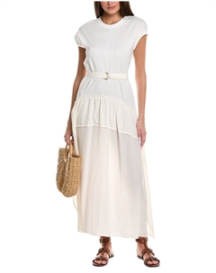 3.1 Платье-футболка Phillip Lim в смешанной технике, белый 3.1 phillip lim