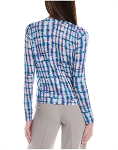 Кардиган тонкой вязки с принтом, синий St. john