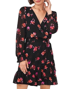 Женское присборенное мини-платье с расклешенным кроем, цвет pomegranate pink Vince camuto