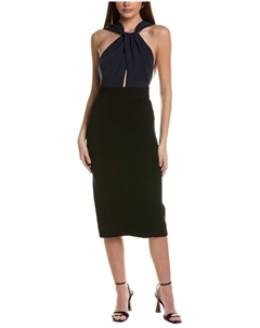 ПЛАТЬЕ -ШЕЛК БЛЕДНЫЙ И ТЯЖЕЛЫЙ GEROGETTE, черный St. john