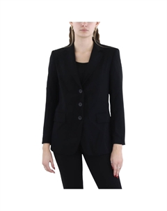 Женский однотонный пиджак с длинным рукавом, черный Max mara studio