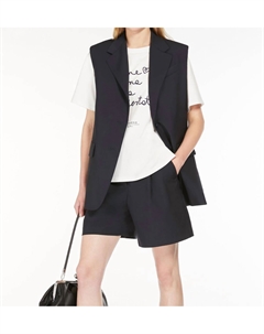 Шерстяной жилет Donna темно-синего цвета Weekend max mara