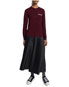 Платье-свитер из смеси шерсти Knit Combo, красный Theory