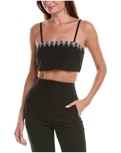 Топ из трикотажа, черный Sandro