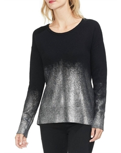 Свитер-пуловер с эффектом фольги Ombre Vince camuto
