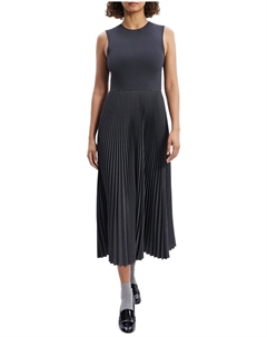 Платье-плиссировка из смесовой шерсти, серый Theory