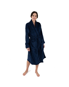 Женский флисовый халат, темно-синий Leveret