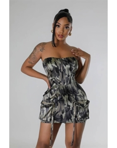 Платье-труба с застежкой-молнией, цвет camouflage Fashnzfab