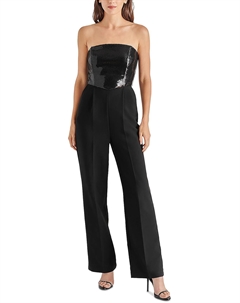 Женский комбинезон без бретелек с пайетками Riki, черный Steve madden