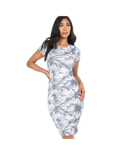 Платье с принтом тай-дай, серый Fashnzfab