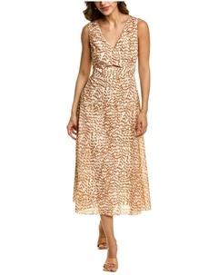 Платье миди с вырезом, красный Theory