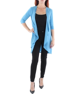 Petites Женский трикотажный драпированный блейзер-пыльник, синий R&m richards