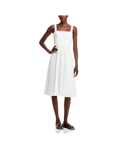 Женское коктейльное и вечернее платье с бретельками до середины голени Theory