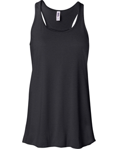 Женская струящаяся майка-борцовка, черный Bella+canvas