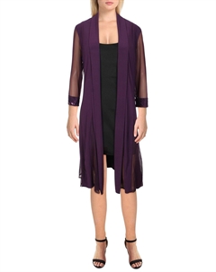 Женский топ-пыльник с кружевной отделкой и сетчатой ​​вставкой, цвет plum R&m richards