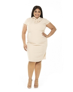 Платье Carolina - Большой размер, кремовый Alexia admor