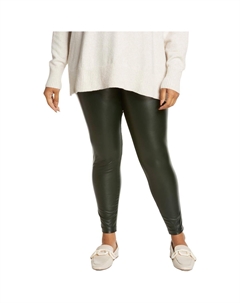 Плюс женские леггинсы из искусственной кожи с застежкой-молнией, цвет dark willow Vince camuto