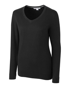 Lakemont Tri-Blend Женский свитер-пуловер с V-образным вырезом, черный Cutter & buck